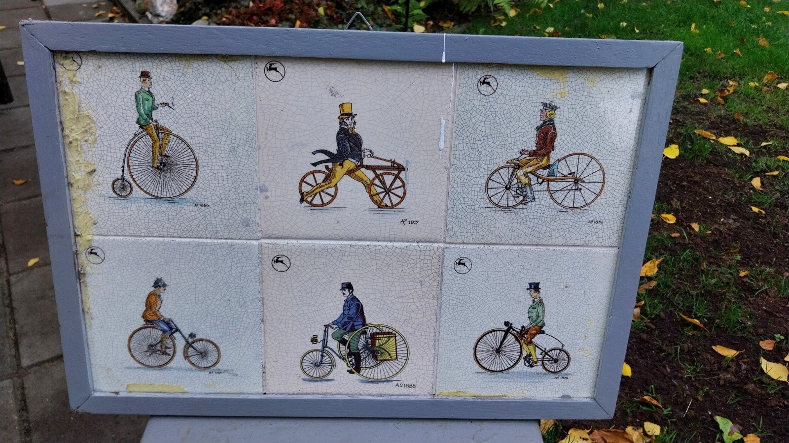 bord met tegeltjes, Ophalen