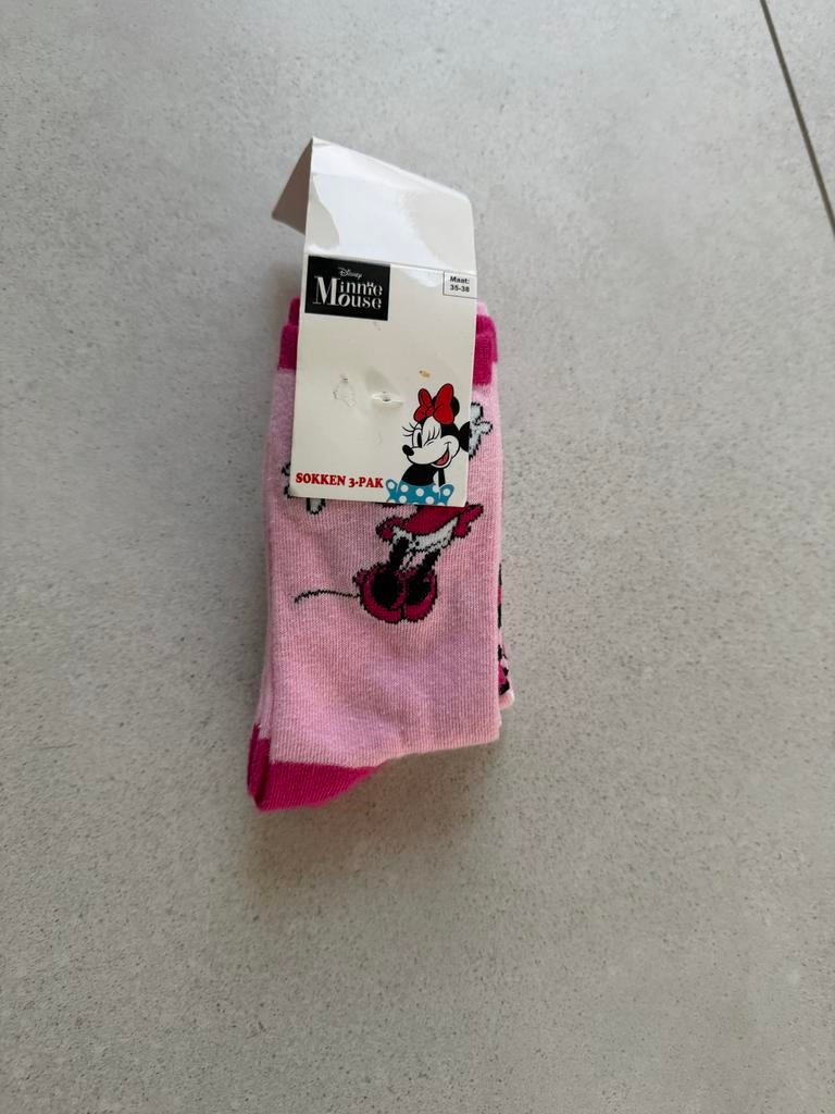 Disney Minnie Mouse Sokken 3-pak - Maat 35-38, Ophalen of Verzenden, Nieuw, Meisje, Sokken