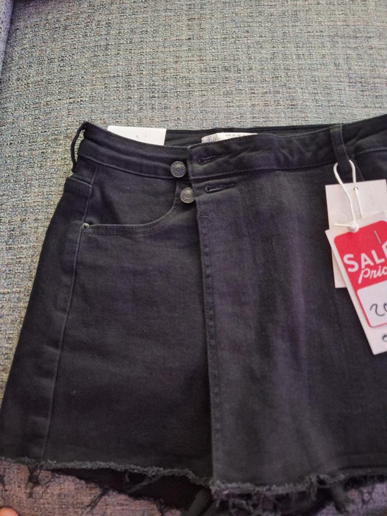 Skort, Zwart, Nieuw, Onbekend, Boven de knie