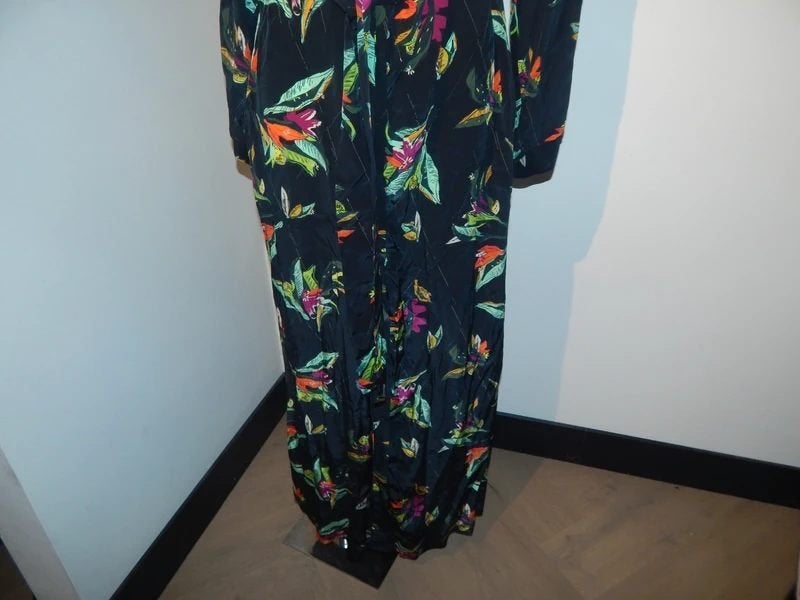 Pom Amsterdam lange jurk pracht print goud detail mt 4, Kleding | Dames, Maat 38/40 (M), Overige kleuren, Verzenden, Zo goed als nieuw