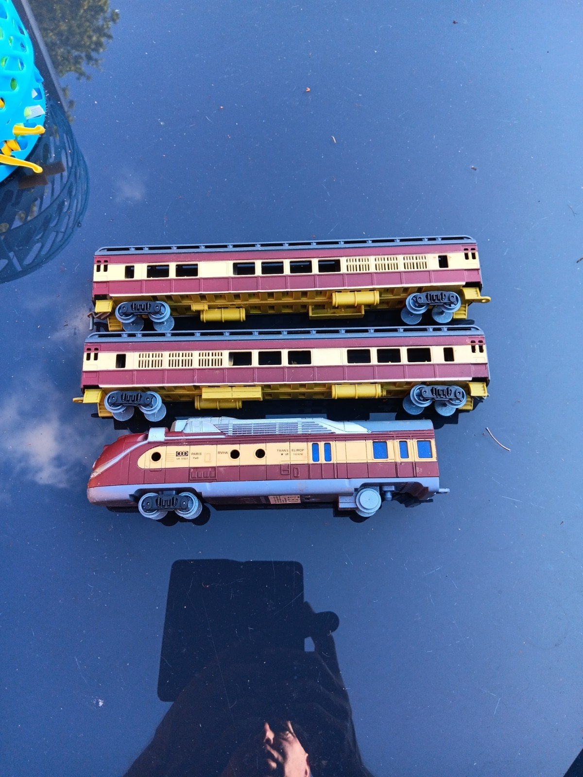 Vintage Speelgoedtrein Set - Trans Europ Express, Ophalen of Verzenden, Gebruikt