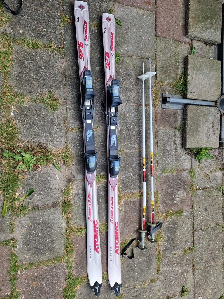 Atomic Ski's 170 cm met stokken, Ophalen, 160 tot 180 cm, Gebruikt, Atomic