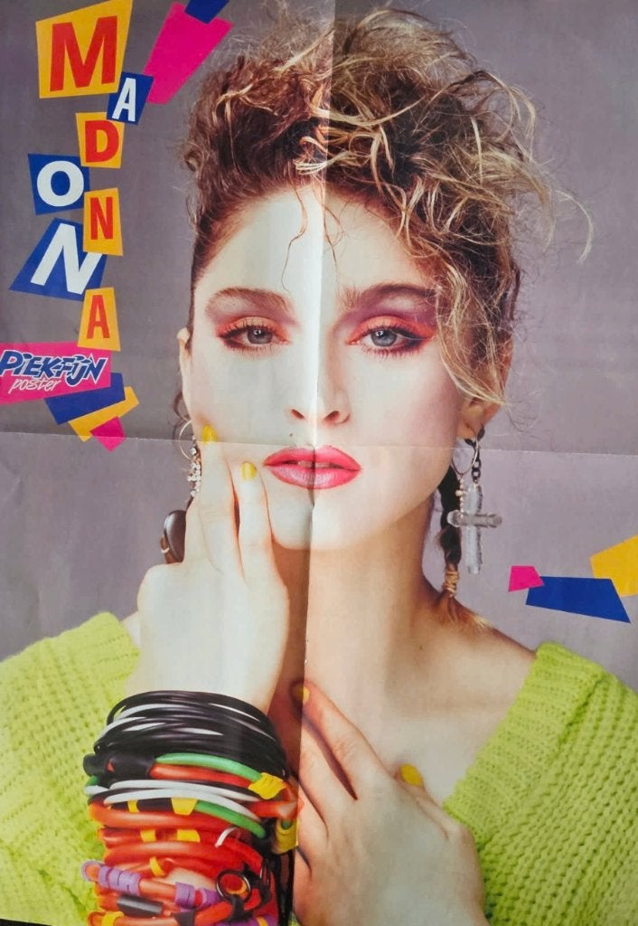 Madonna Piekfijn poster 1985, Verzamelen, Ophalen of Verzenden, Zo goed als nieuw, A1 t/m A3, Film en Tv