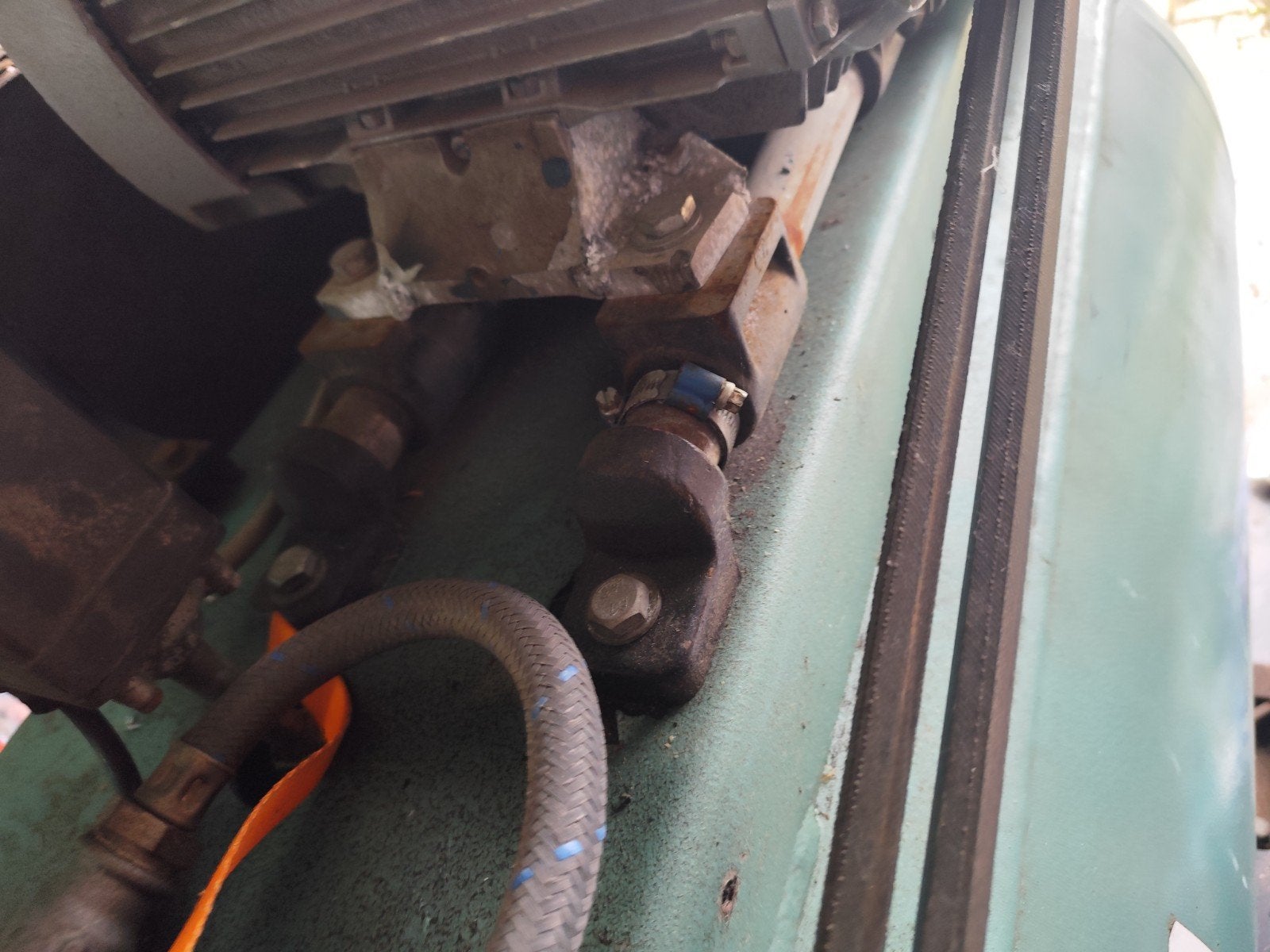 5.5kW 2-traps compressor met luchtdroger, automatische afta, 100 liter of meer, Ophalen, Gebruikt, 10 bar of meer