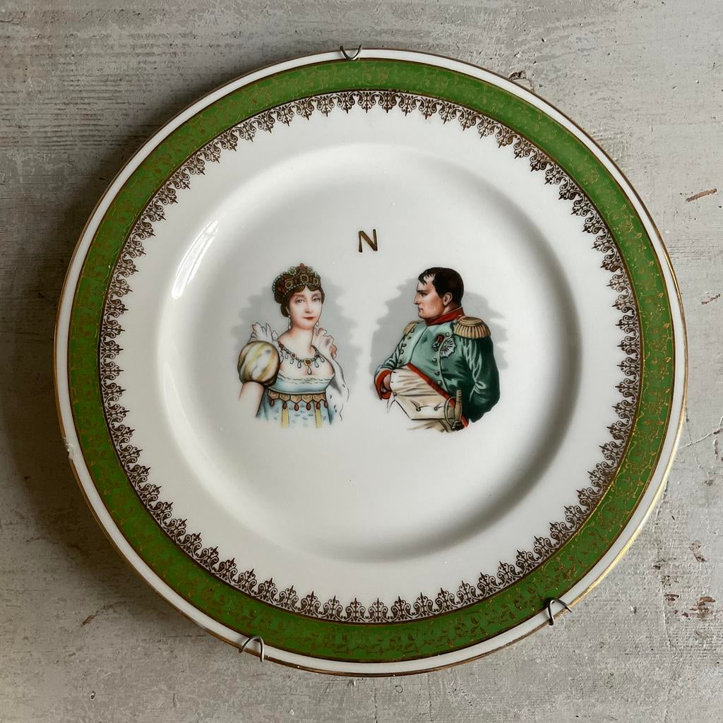Limoges bord Napoleon en echtgenoot *tres jolie duiven*, Verzenden