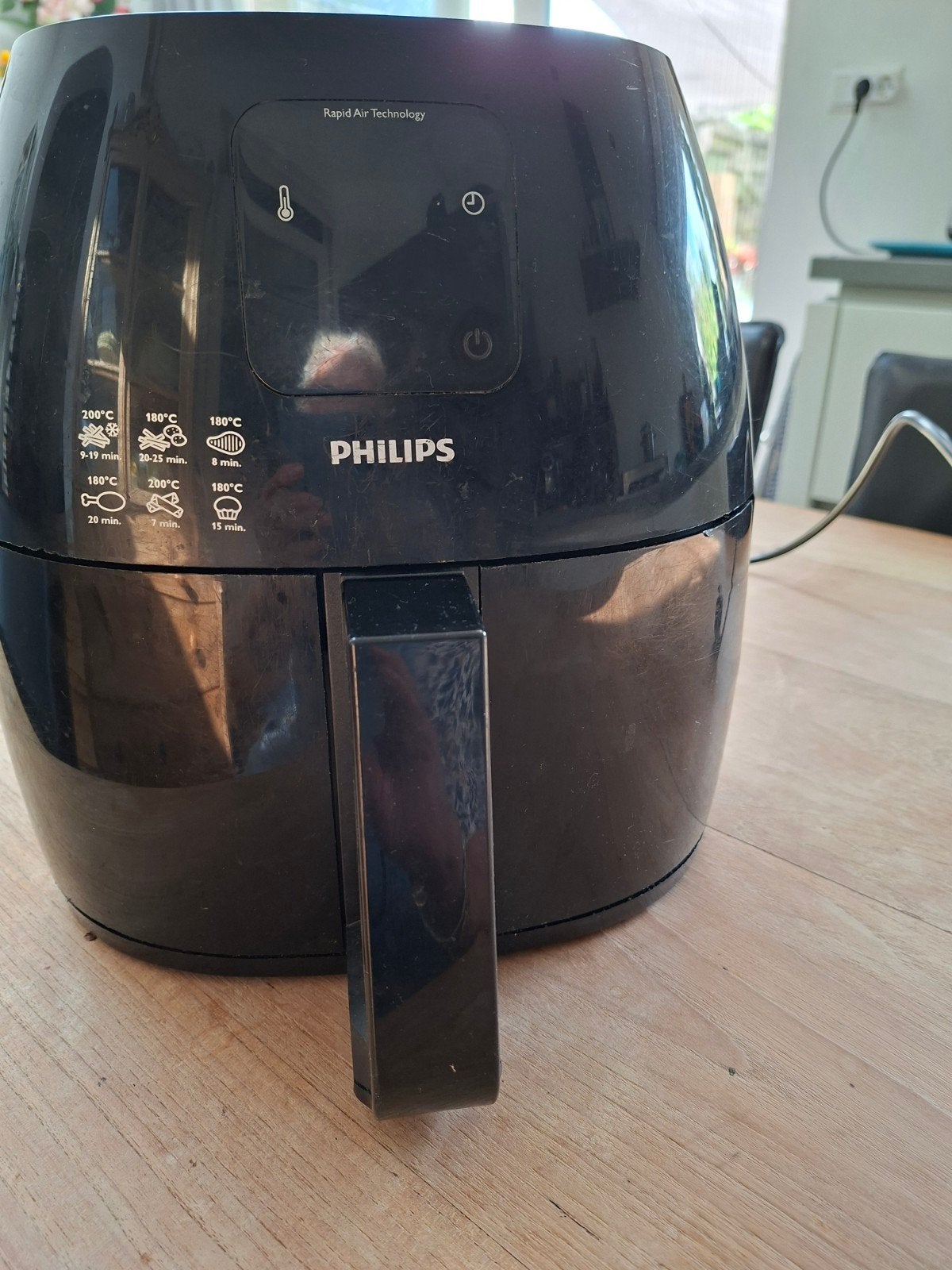 Philips Airfryer XL HD9243 - Zwart - Gebruikt, Ophalen, Gebruikt, Airfryer XL, 1000 t/m 1499 gram