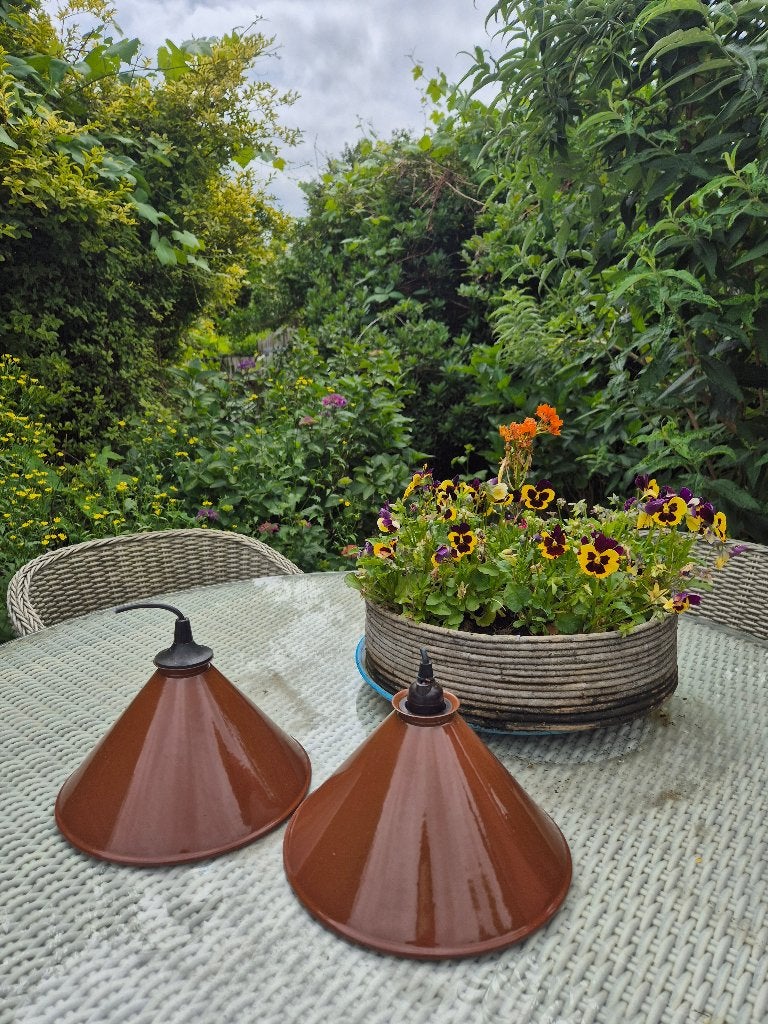 Vintage schoenmakers lamp bruin, Ophalen, Gebruikt, Metaal, Retro