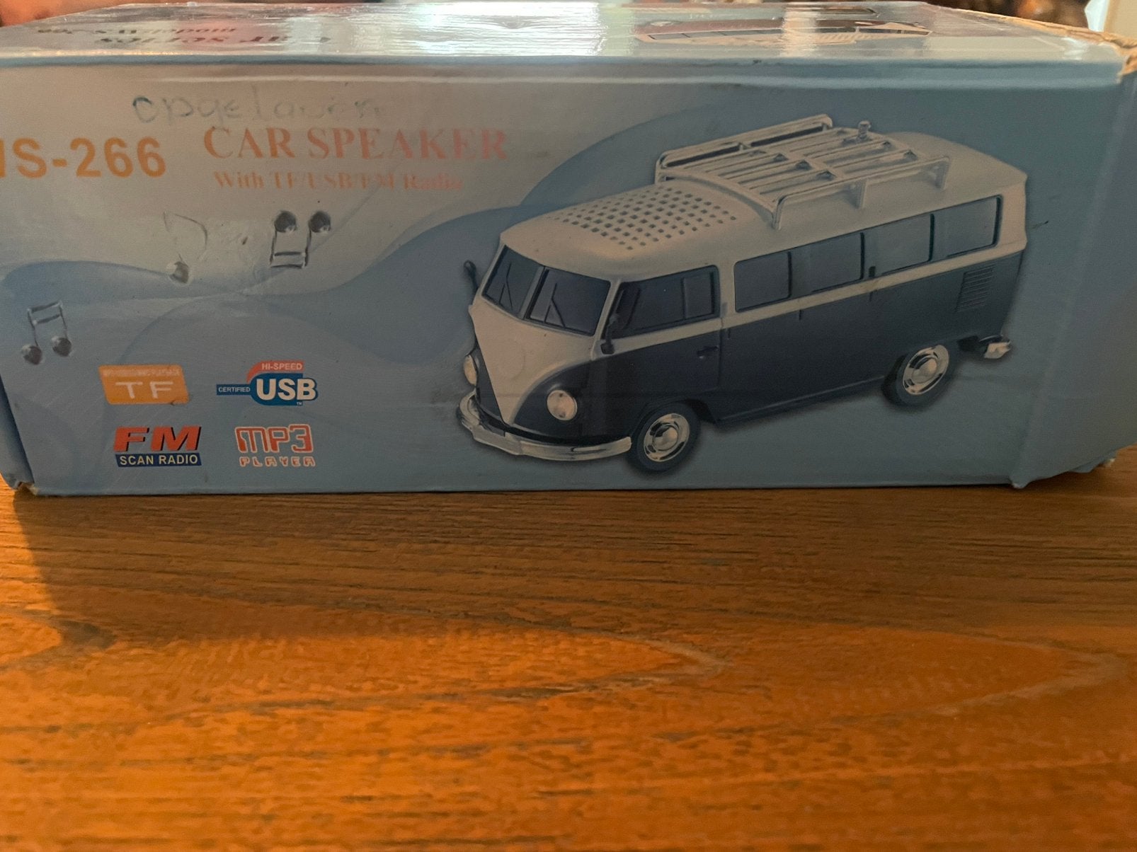 WS-266 Car Speaker met TF/USB/FM Radio - VW Bus Design, Overige merken, Overige typen, Nieuw, Ophalen of Verzenden
