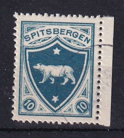 B221B) Spitsbergen beer vignet gestempeld maakwerk, Verzenden, Overige landen, Gestempeld
