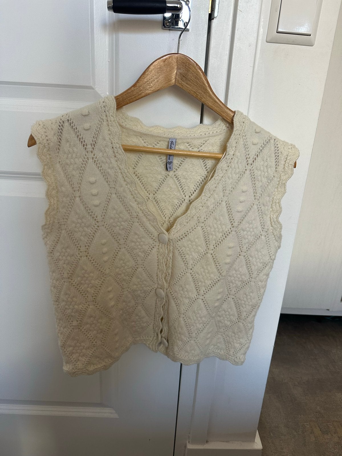 Gebreid gilet - maat XS/S, Ophalen of Verzenden, Gedragen, Maat 34 (XS) of kleiner, Beige