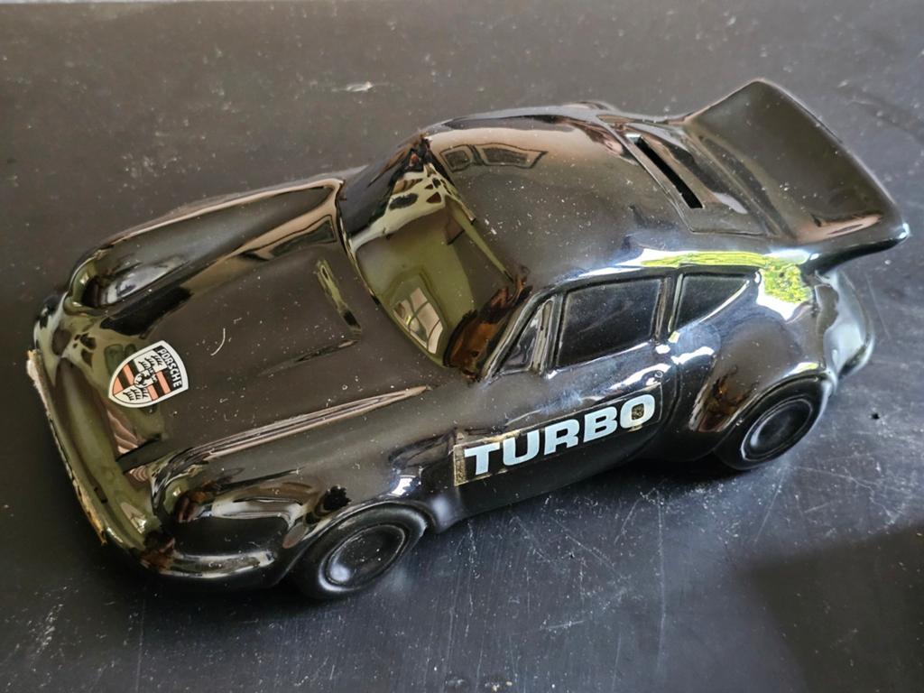 Porsche 911 turbo spaarpot van aardewerk, zeldzaam 25 cm, Ophalen of Verzenden, Zo goed als nieuw, Auto, Bburago