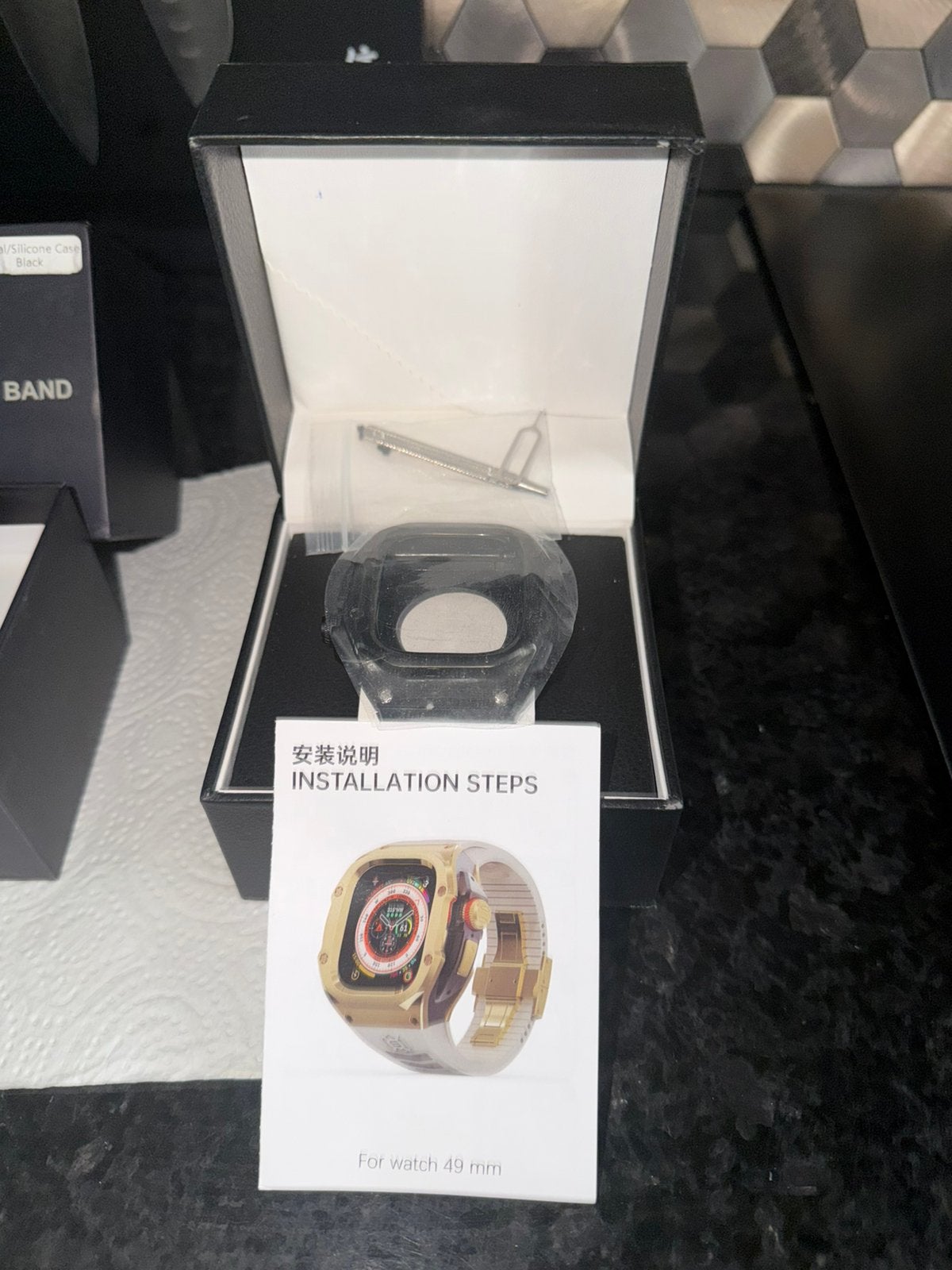 Zgan zwarte grote full cover Apple watch Ultra & 2, Ophalen of Verzenden