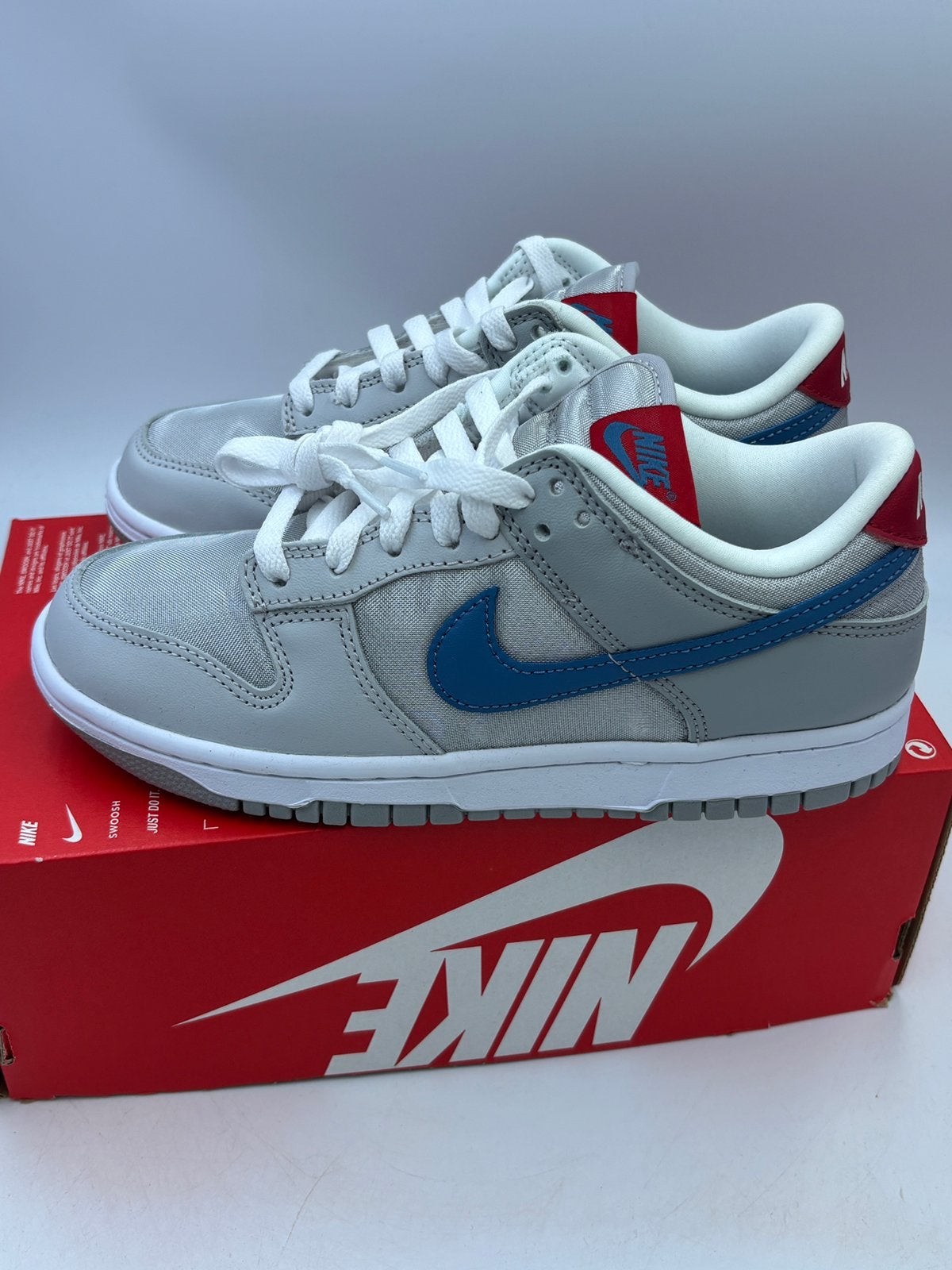 Nike dunk low zilver blauw maat 37.5 #denn375 voor alles, Ophalen of Verzenden, Zo goed als nieuw, Jongen of Meisje, Schoenen