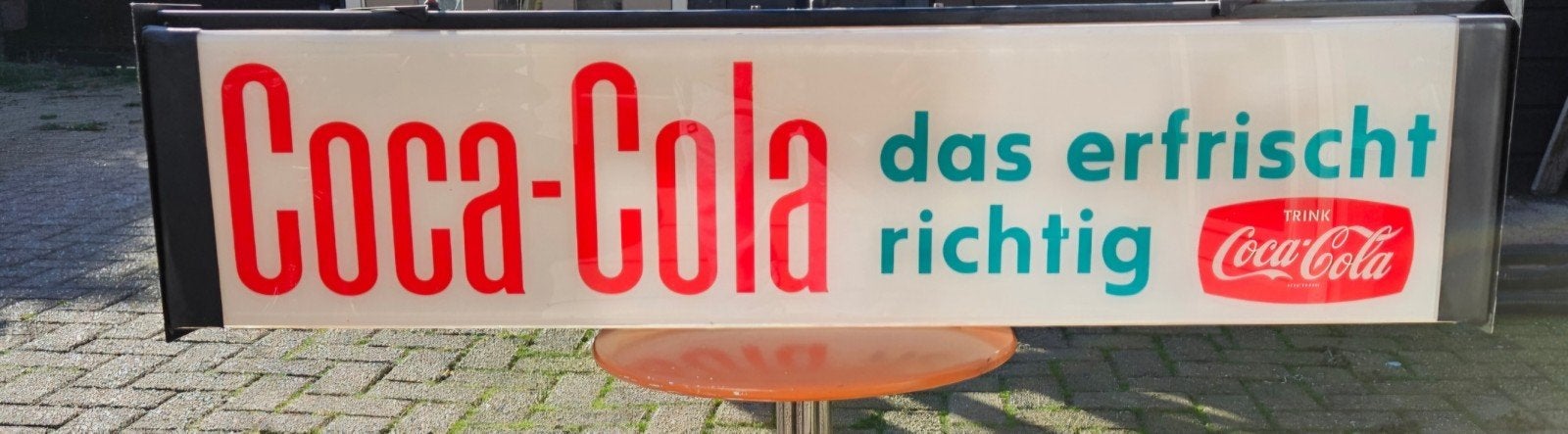 Coca-Cola lichtbak jaren 60, Verzamelen, Merken en Reclamevoorwerpen, Ophalen, Gebruikt, Lichtbak of (neon) lamp