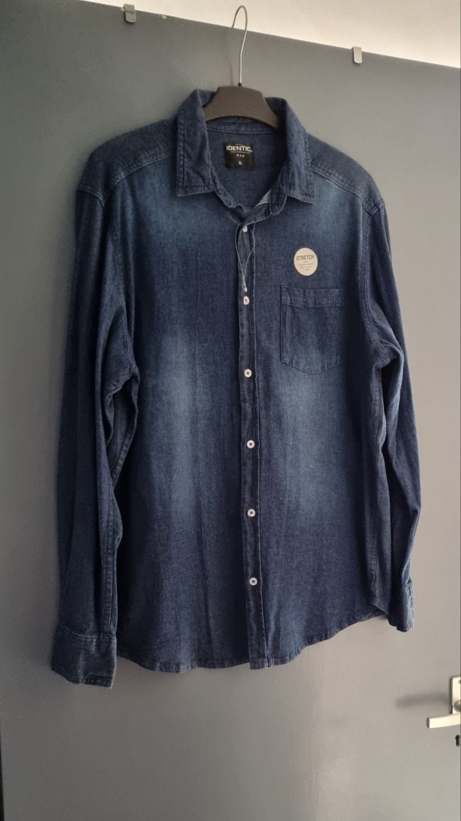 Nieuwe overhemd maat XL, Blauw, Nieuw, Ophalen of Verzenden, Halswijdte 43/44 (XL)