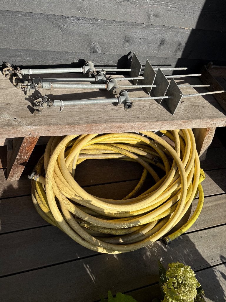 4 sectorsproeiers op pin met slang, Tuin en Terras, Ophalen, Gebruikt, Sectorsproeier