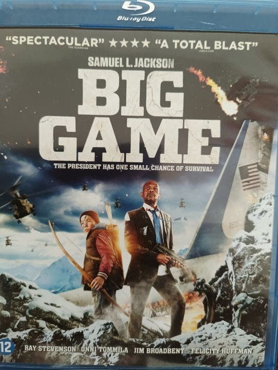 Big Game Bluray NL ZGAN Samuel L. Jackson, Ophalen of Verzenden, Zo goed als nieuw, Actie
