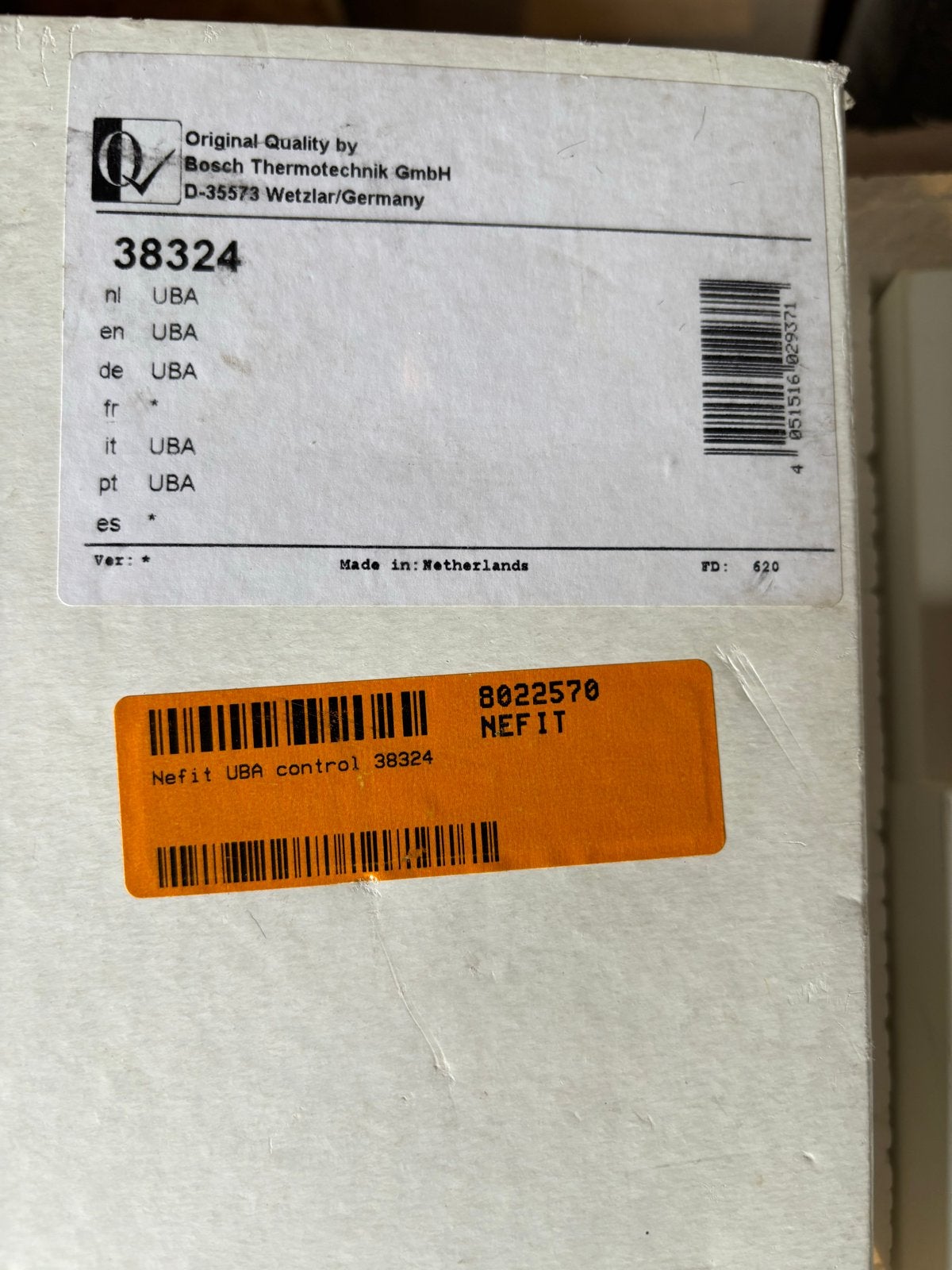 Nefit UBA Control 38324 - Nieuw in doos, Ophalen of Verzenden, Nieuw