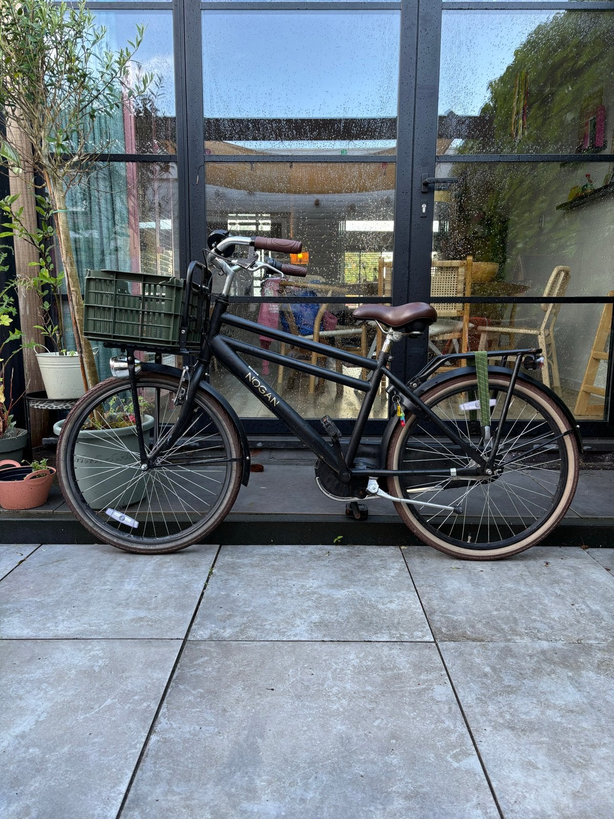 Vintage N3 Transportfiets 24 inch Jongens Mat Zwart, Fietsen en Brommers, Fietsen | Jongens, Ophalen, Gebruikt, 24 inch