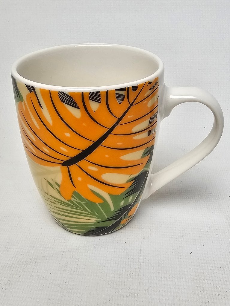 # Tropical mok met blaadjes no 2, Huis en Inrichting, Gebruikt, Ophalen of Verzenden, Kom(men), Overige stijlen