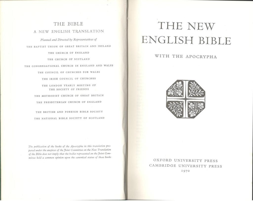 The New English Bible with the Apocrypha., Ophalen of Verzenden, Gelezen