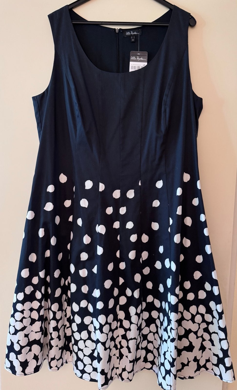 Ulla Popken Zomerjurk Maat 50 Blauw Wit Nieuw met Label, Blauw, Maat 46/48 (XL) of groter, Nieuw, Ophalen of Verzenden