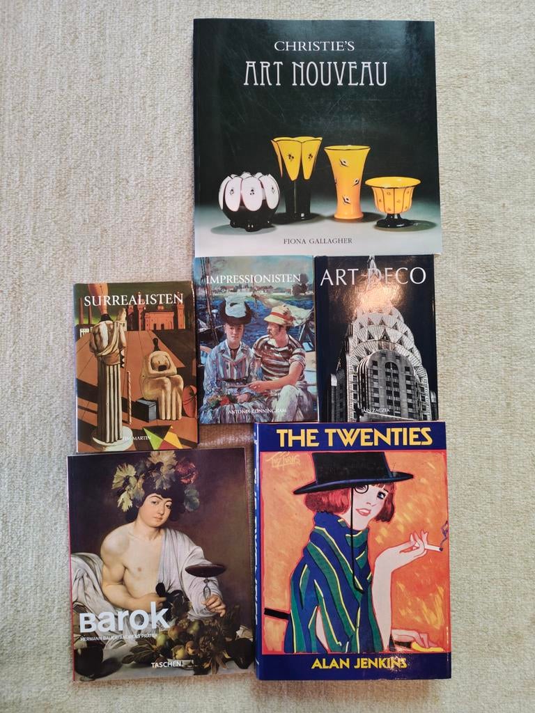 Boeken over kunststromingen oa: Art Deco, Art Nouveau, Barok, Boeken, Ophalen of Verzenden