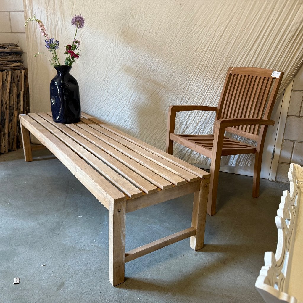 tuinbank zonder rugleuning - 190 cm breed - Gratis bezorgd, TTM Wonen, Meubels – (Perzische) Tapijten en Woonaccessoires, Taag 63, 2491 CS, Den Haag (Forepark)