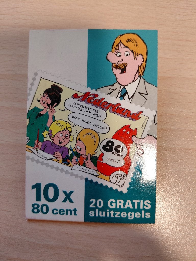 Jan Jans en de kinderen boekje met 3 zegels, Postzegels en Munten, Verzenden, Postfris
