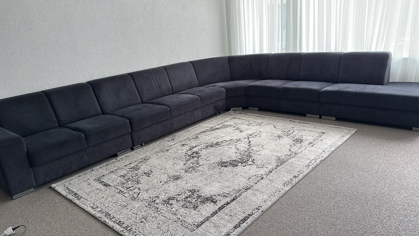 Hoekbank met Slaapfunctie  430/370, Ophalen, Hoekbank, 300 cm of meer, Zo goed als nieuw