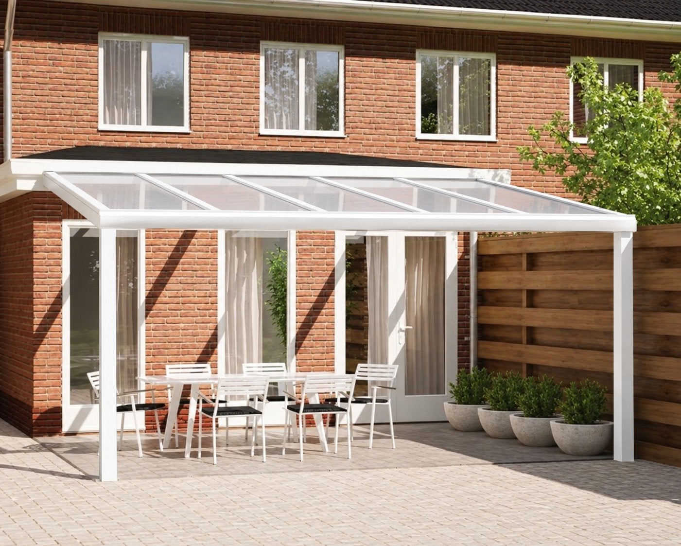 Fonteyn Comfortline Veranda/overkapping - Glas/Polycarbonaat, Tuin en Terras, Ophalen of Verzenden, Gebruikt, Veranda