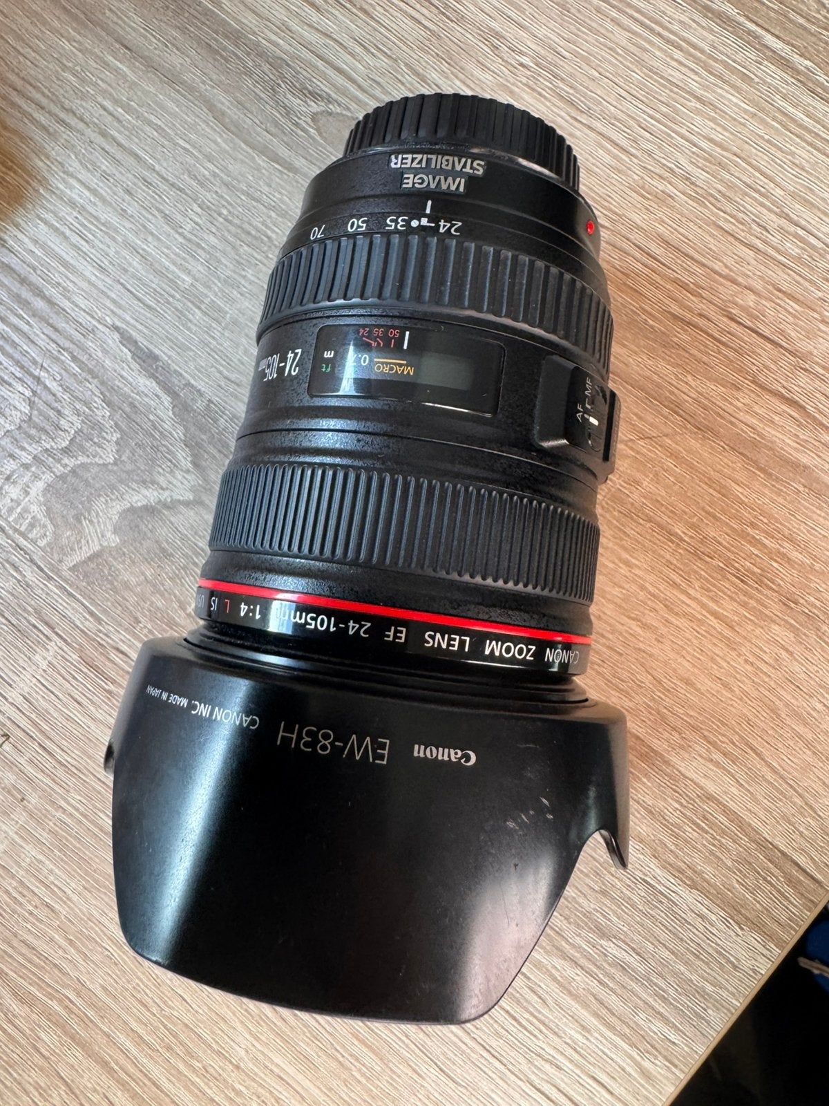 Canon EF 24-105mm f/4L IS USM zeer goede staat, Ophalen, Zonnekap, Canon, Zo goed als nieuw