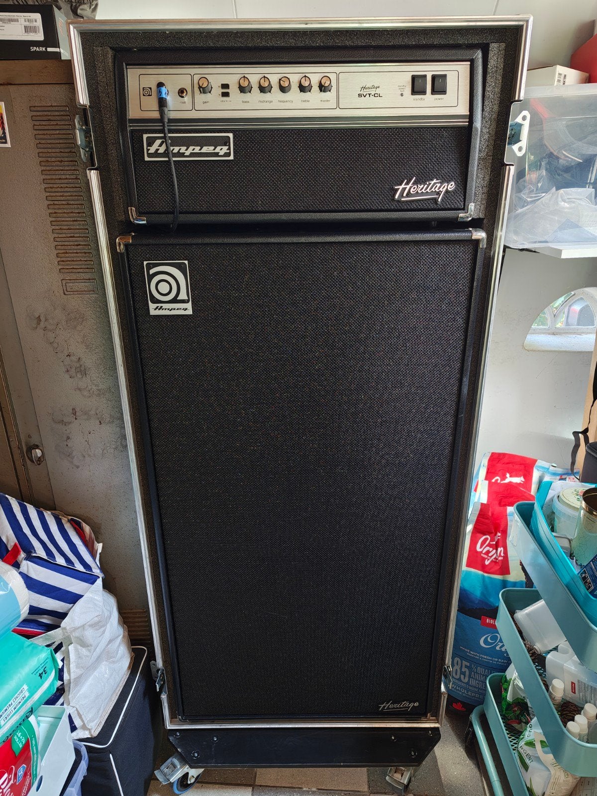Ampeg Heritage SVT stack in profi flightcase, Muziek en Instrumenten, Versterkers | Bas en Gitaar, Ophalen, Zo goed als nieuw