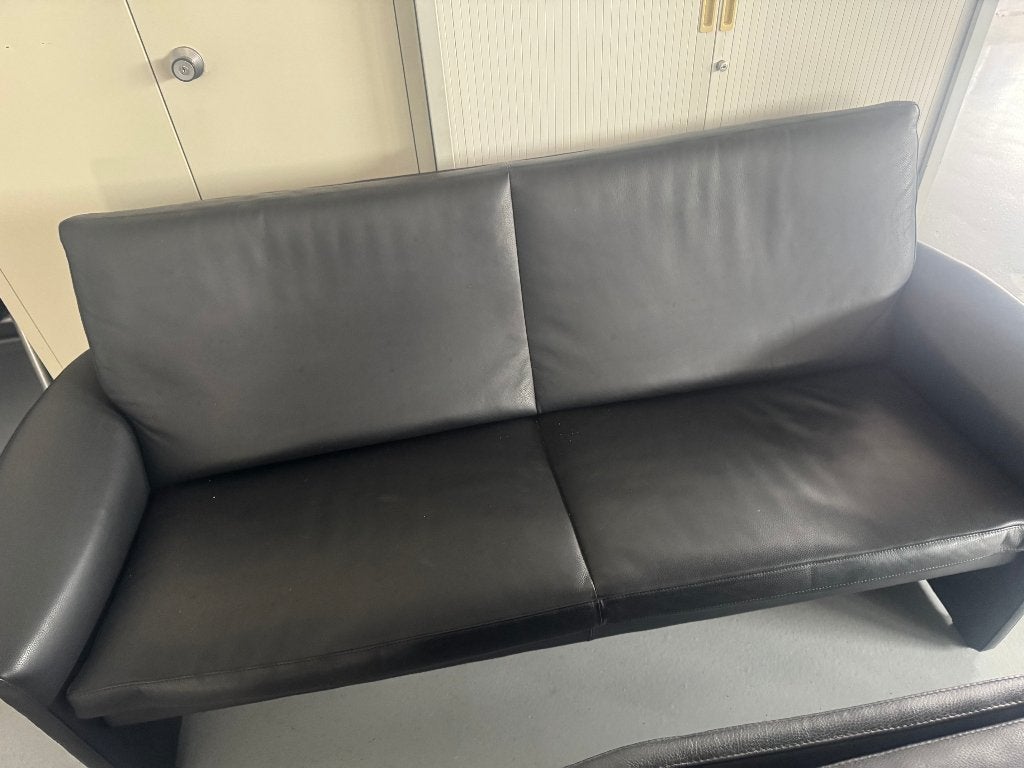 Leren zwarte bank, Overige maten, Minder dan 75 cm, 150 tot 200 cm, Leer