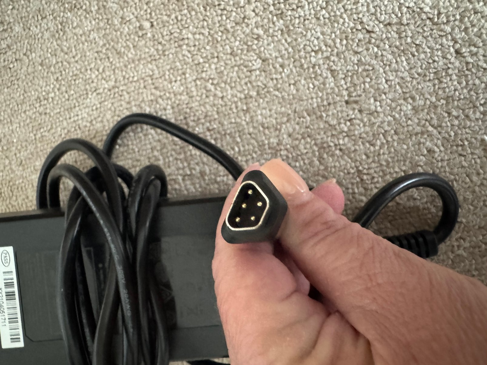 E-bike oplader 42V 2A met 5-pins connector, Fietsen en Brommers, Ophalen of Verzenden, Gebruikt, Overige merken