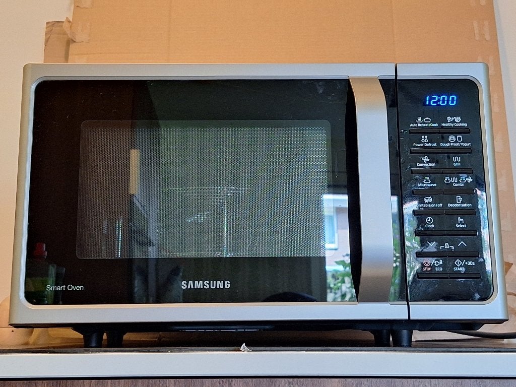 Samsung MC28H5015AW/EF Combimagnetron, Ophalen, Combimagnetron, Gebruikt, Hete lucht