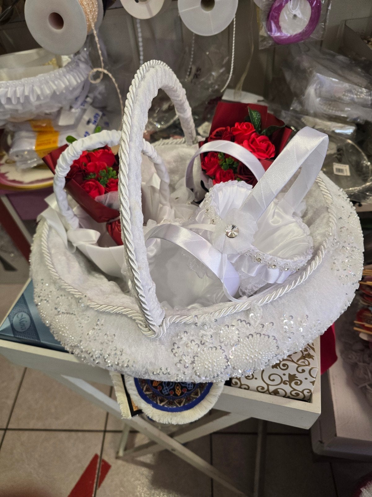 Decoratieve Mandjes voor Feestelijke Gelegenheden, Ophalen of Verzenden, Nieuw, Versiering, Geboorte of Huwelijk