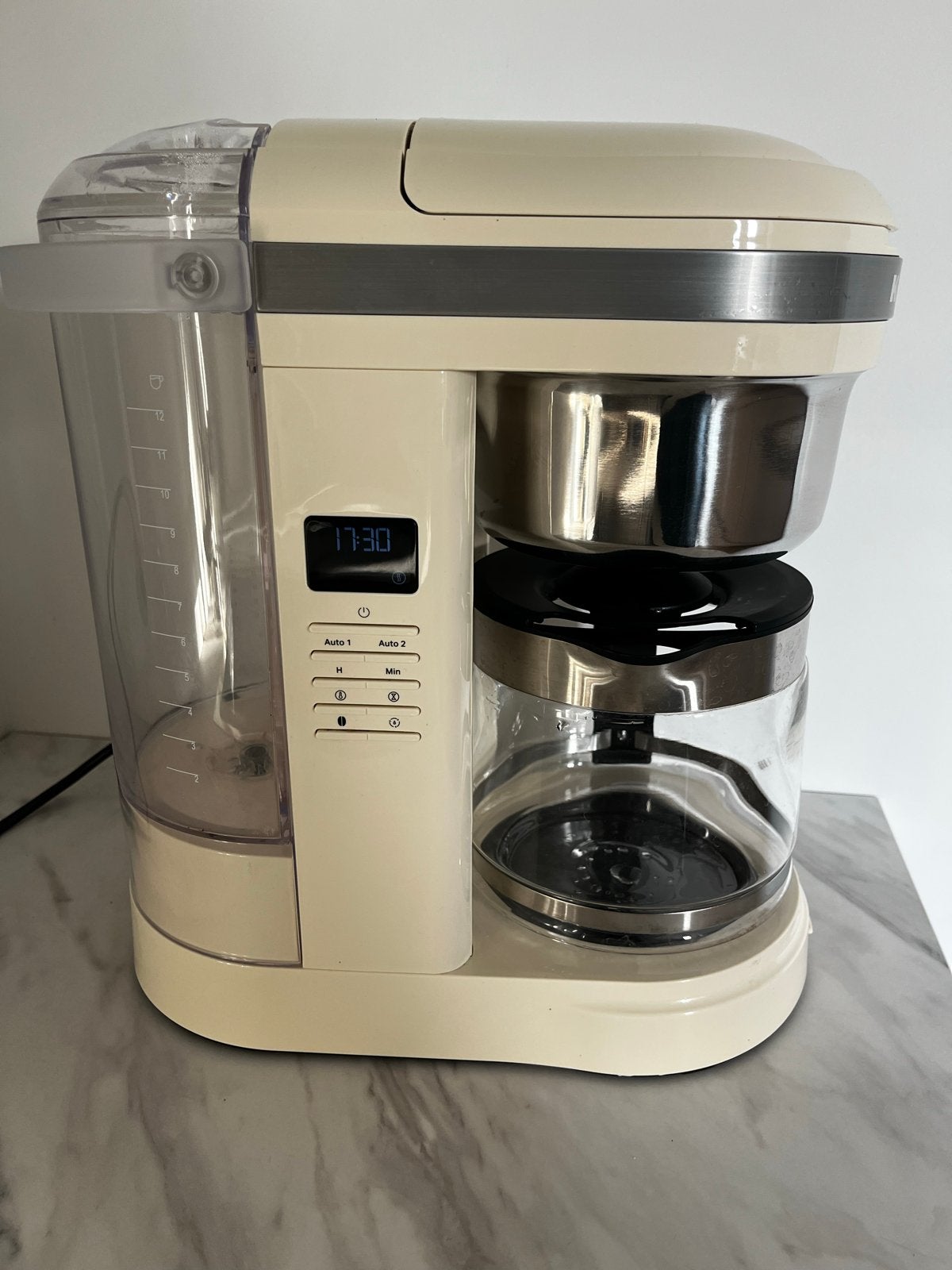 KitchenAid Koffiezetapparaat - Crème NIEUW, Afneembaar waterreservoir, 10 kopjes of meer, Gemalen koffie, Ophalen of Verzenden