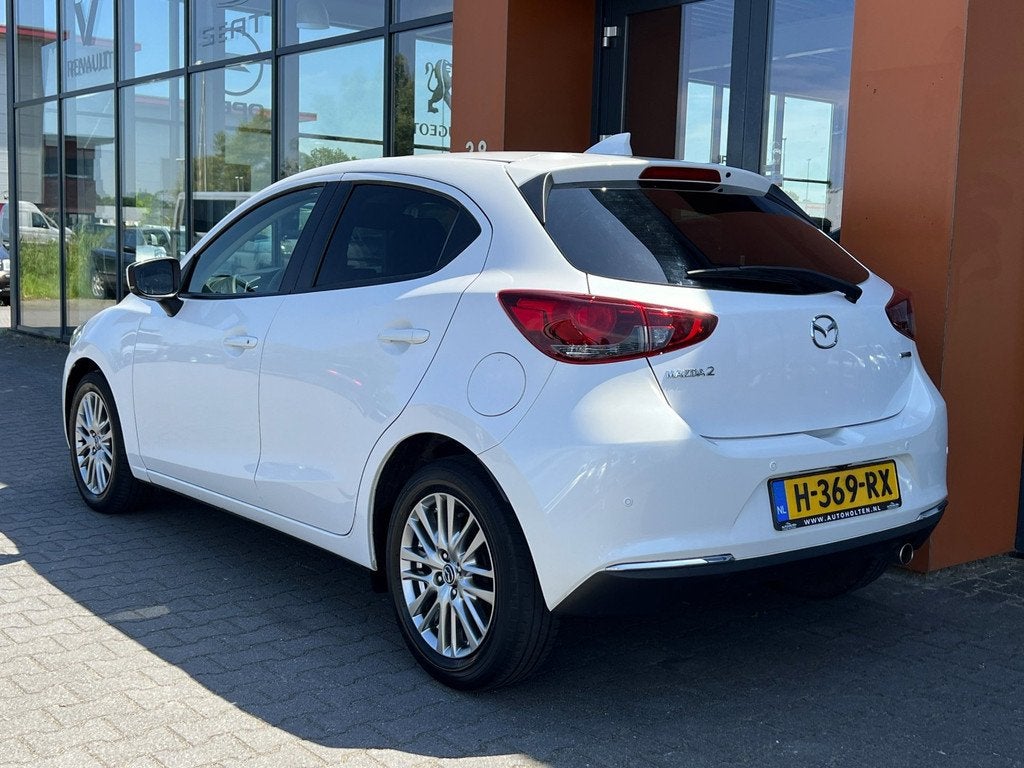 Mazda 2 1.5 Skyactiv-G Luxury Hybrid|Carplay|LED|Camera|1e e, Auto's, Mazda, Voorwielaandrijving, Euro 6, 4 cilinders, Wit