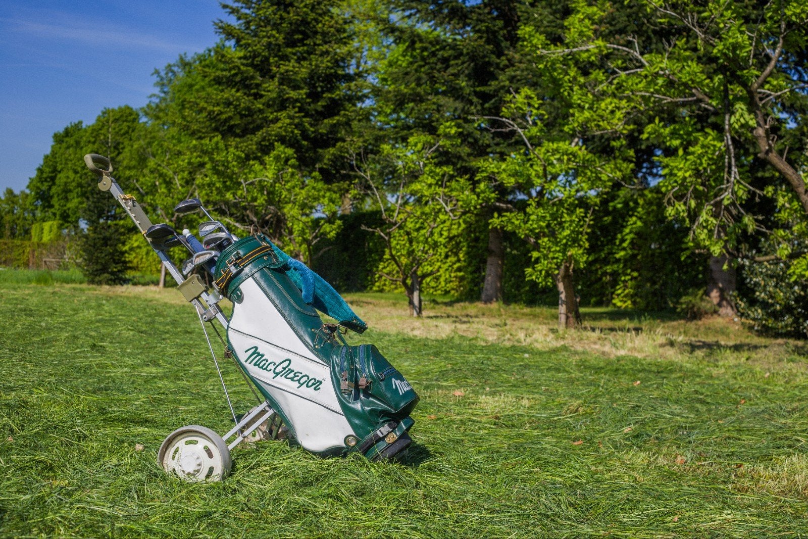 MacGregor golfset – 15 golfclubs met golftas en trolley, Ophalen, Gebruikt, Set