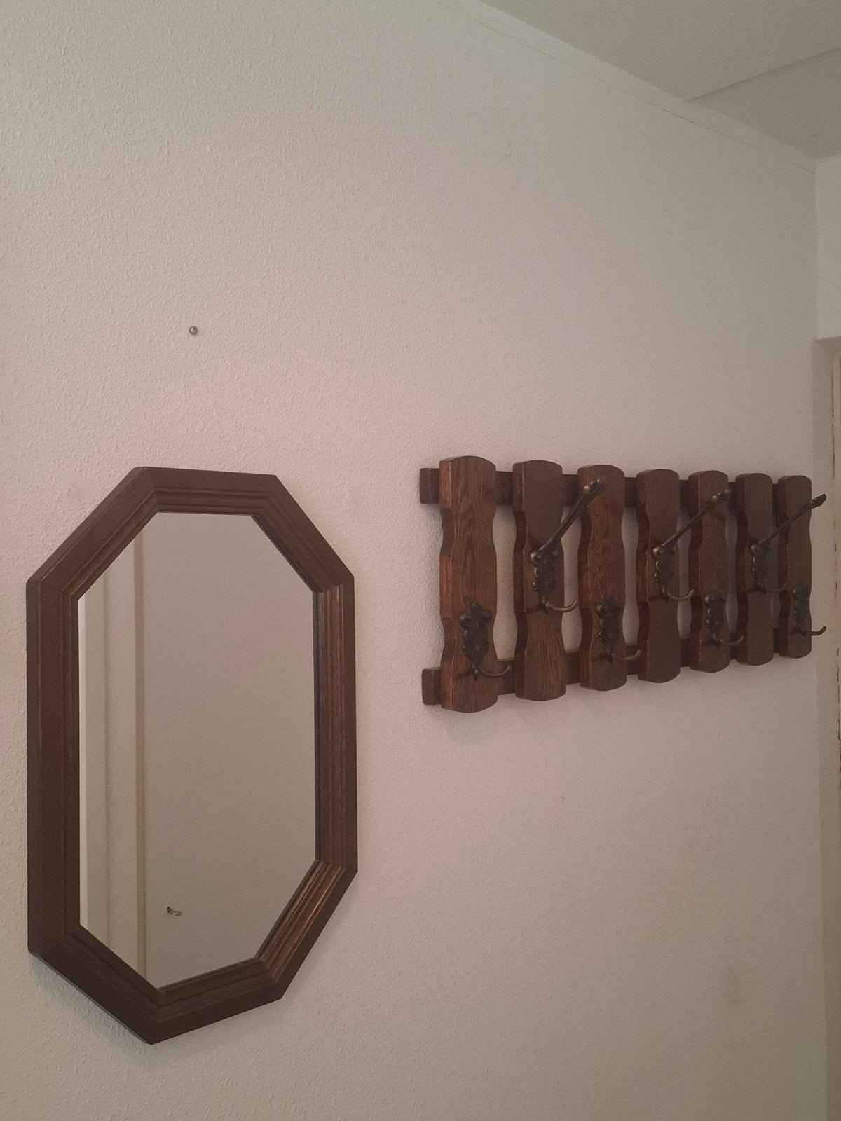 Mooi setje kapstok met spiegel!, Gebruikt, Minder dan 100 cm, Hout, Ophalen