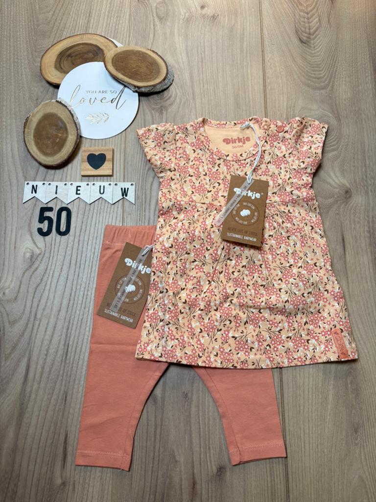 Baby girl dirkje zomer setje jurkje leggging maat 50, Kinderen en Baby's, Babykleding | Maat 50, Ophalen of Verzenden, Nieuw, Meisje