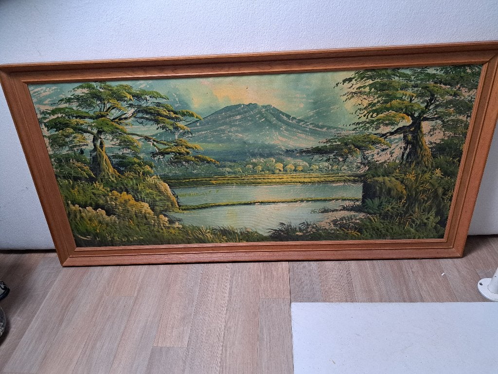 Schilderij Indonesië, Antiek en Kunst, Ophalen, Landschap