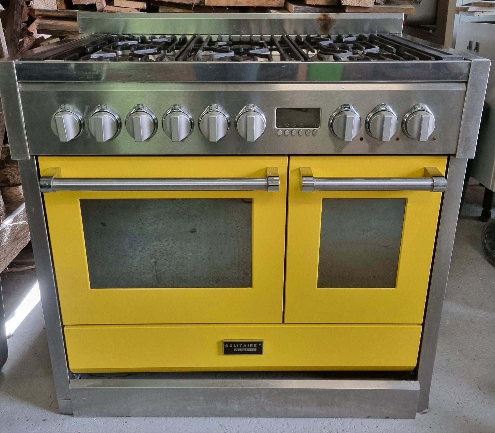Vrijstaand 6-pits gasfornuis met dubbele oven Solitaire, Witgoed en Apparatuur, Ophalen, Gebruikt, 60 cm of meer, Gas