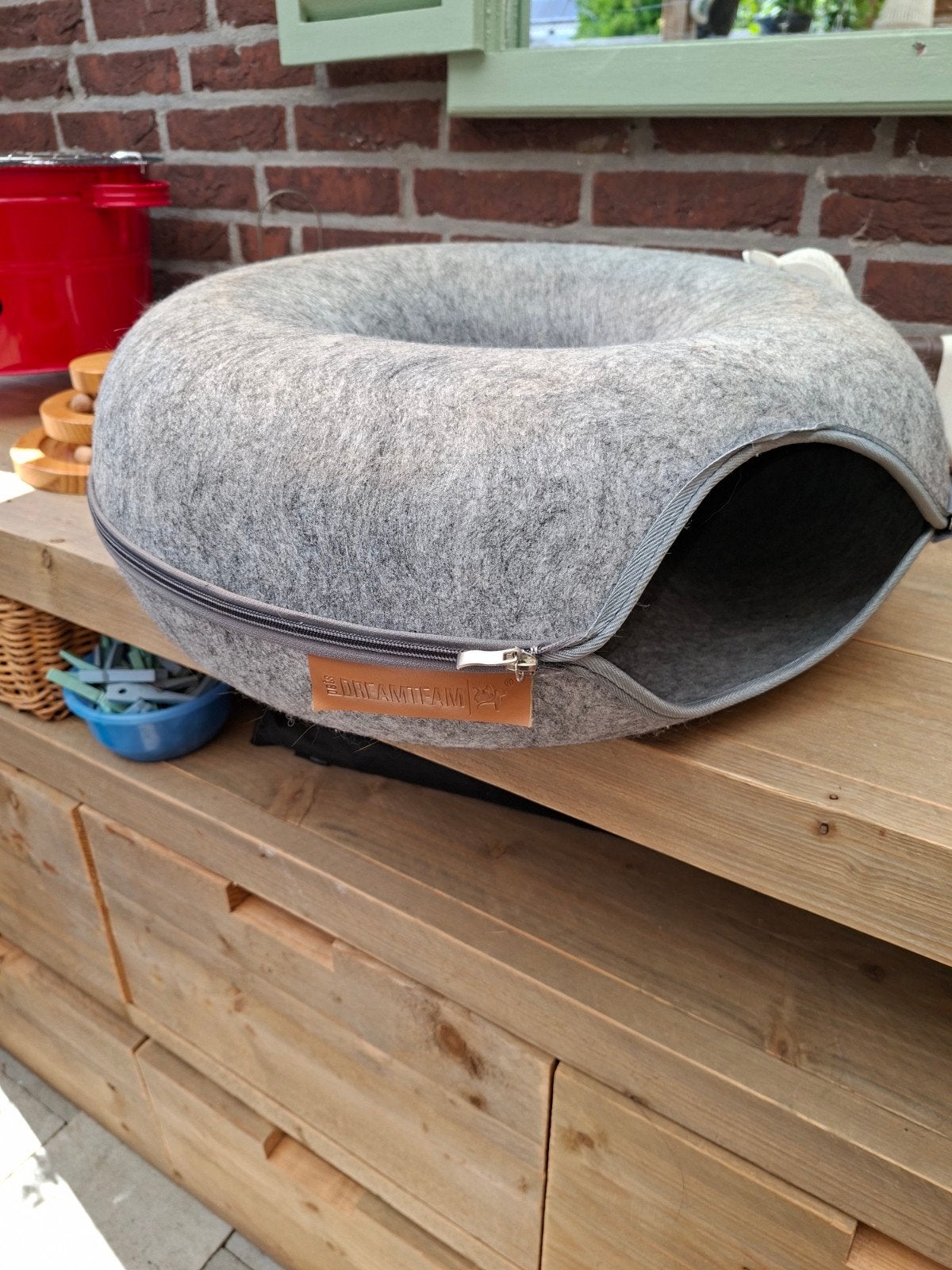 kattenmandje donut 50cm, Ophalen of Verzenden, Zo goed als nieuw, Vilt