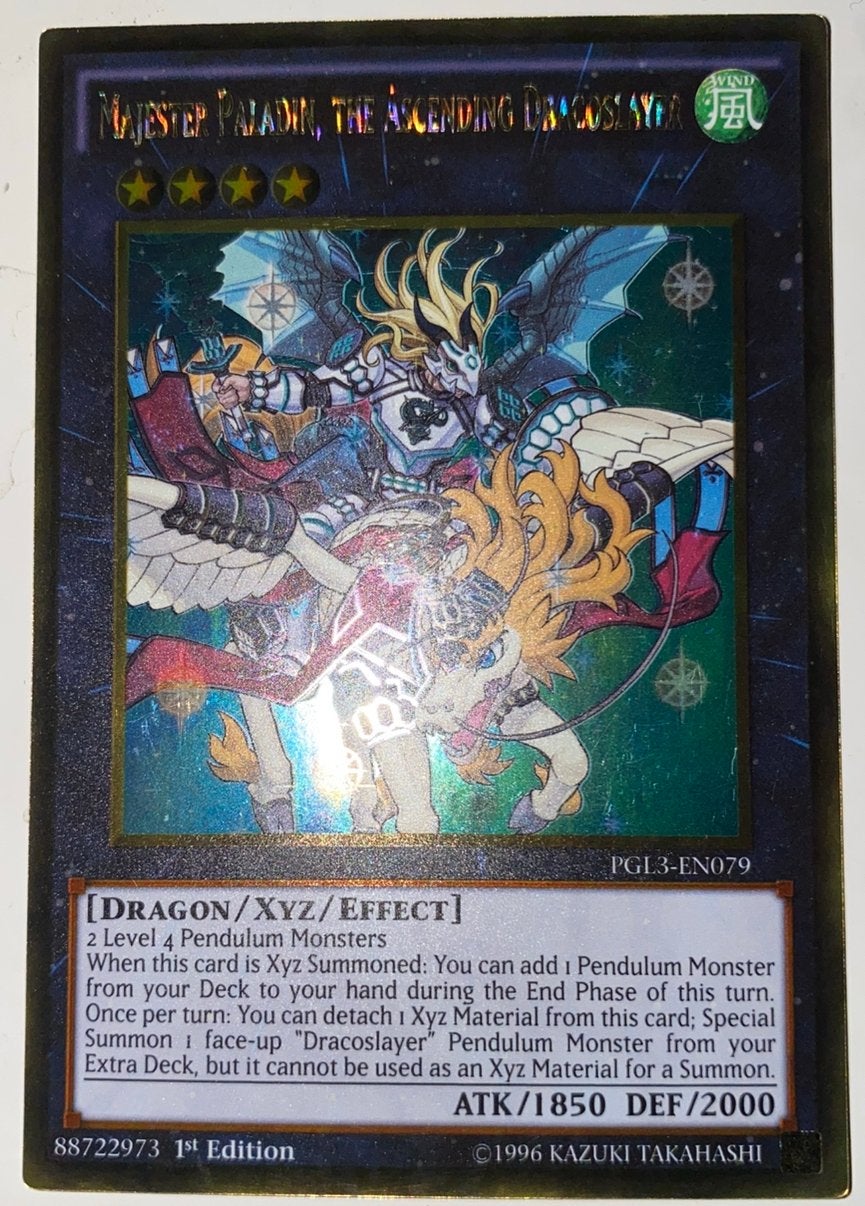Yu-Gi-Oh! Majester Paladin, the Ascending Dracoslayer PGL3 !, Hobby en Vrije tijd, Verzamelkaartspellen | Yu-gi-Oh!, Ophalen of Verzenden