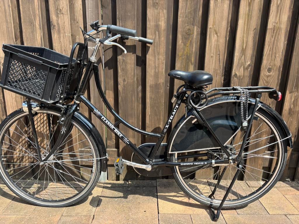 Zwarte damesfiets, Fietsen en Brommers, Fietsen | Dames | Omafietsen, Ophalen, Gebruikt, Versnellingen
