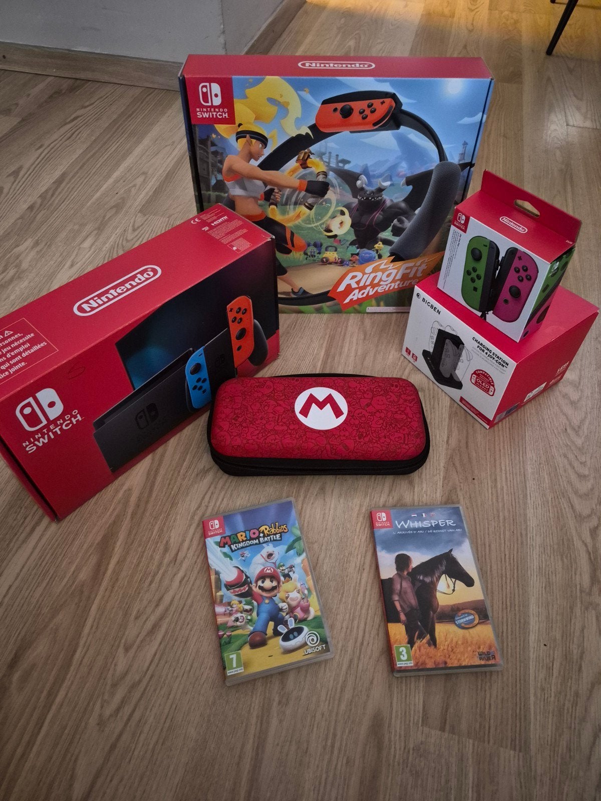 Nintendo Switch compleet met extra controllers en games, Ophalen, Gebruikt, Met 3 controllers of meer, Met games