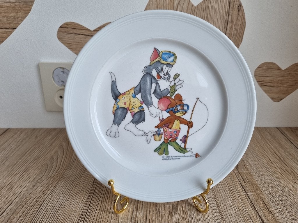 Prachtig Vintage Bordje Tom en Jerry Seltmann Weiden Bavaria, Verzamelen, Verzenden, Zo goed als nieuw, Porselein, Bord of Schaal