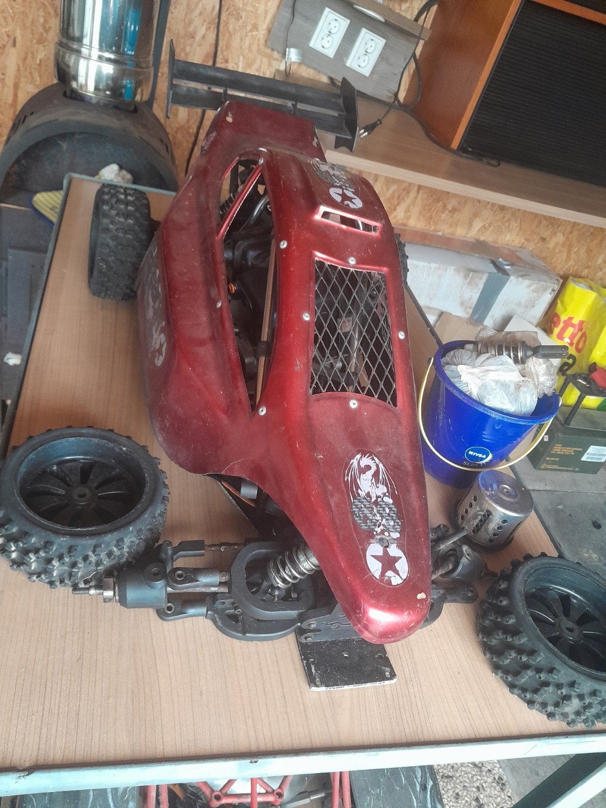 Benzine auto rc 1/5, Ophalen, Benzine, Gebruikt, Auto offroad